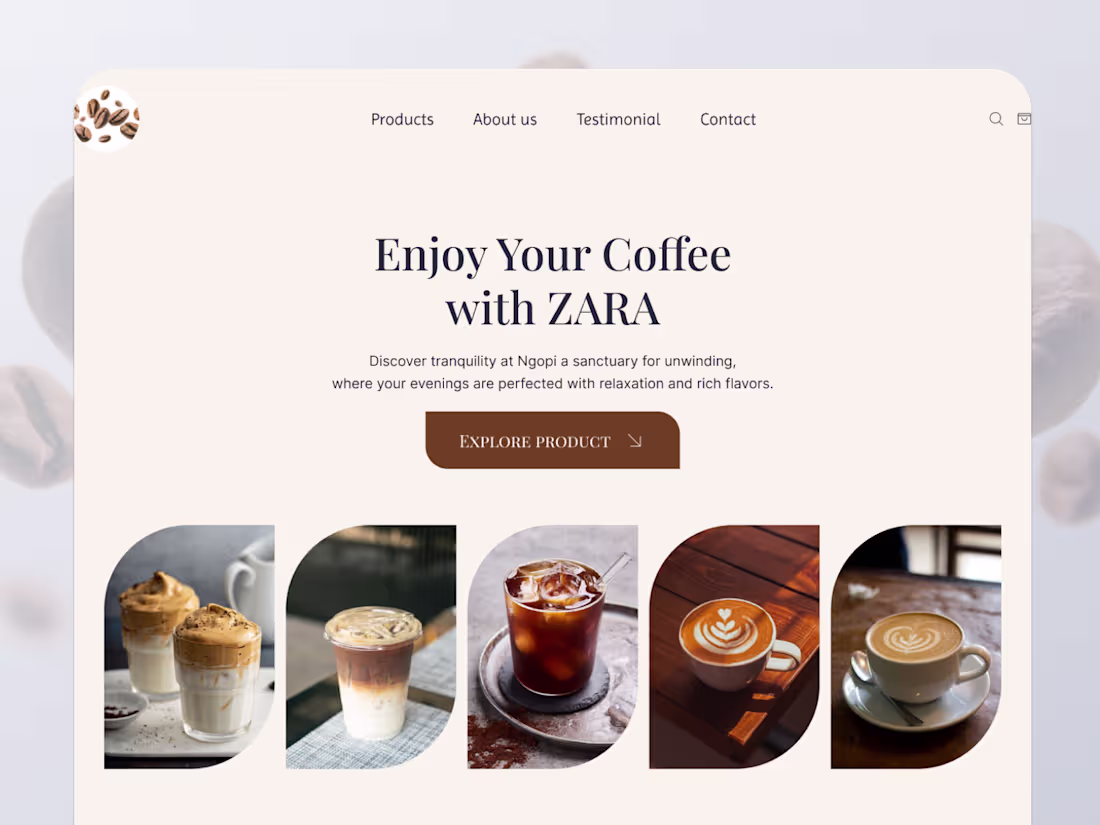 Cover image for Modern Coffee Brand Website