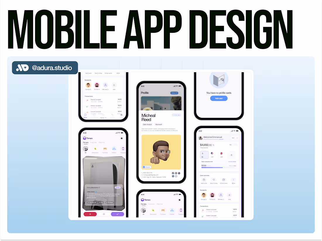 Cover image for Mobile App Design (Product, UI/UX)