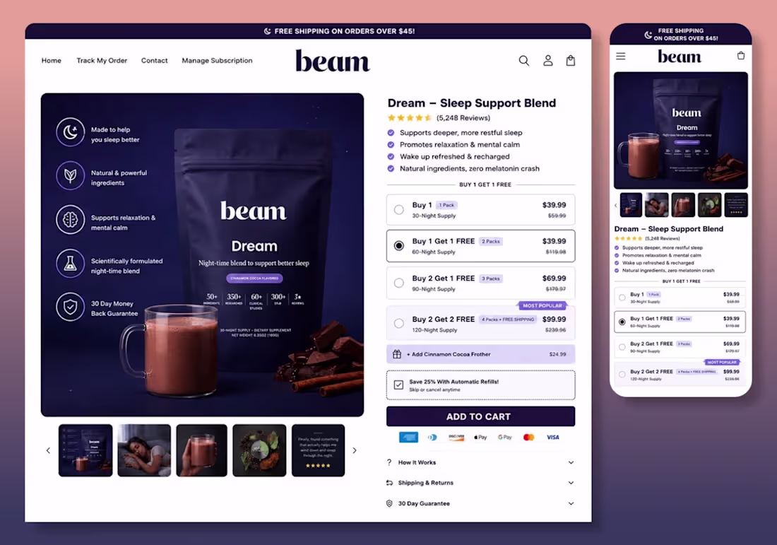 Cover image for New Build: High-Converting Product Page