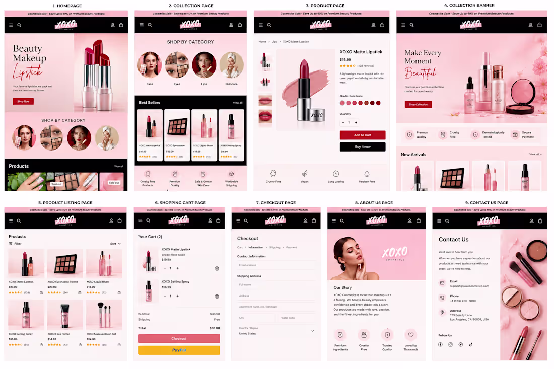 Cover image for hopify Store Design for Beauty & Cosmetics Brands