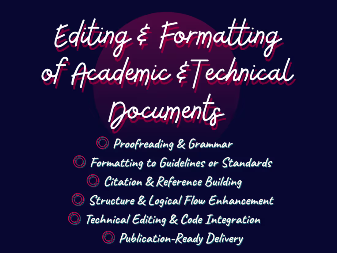 Cover image for Proofreading & Formatting of Research Paper, Article, Manuscript