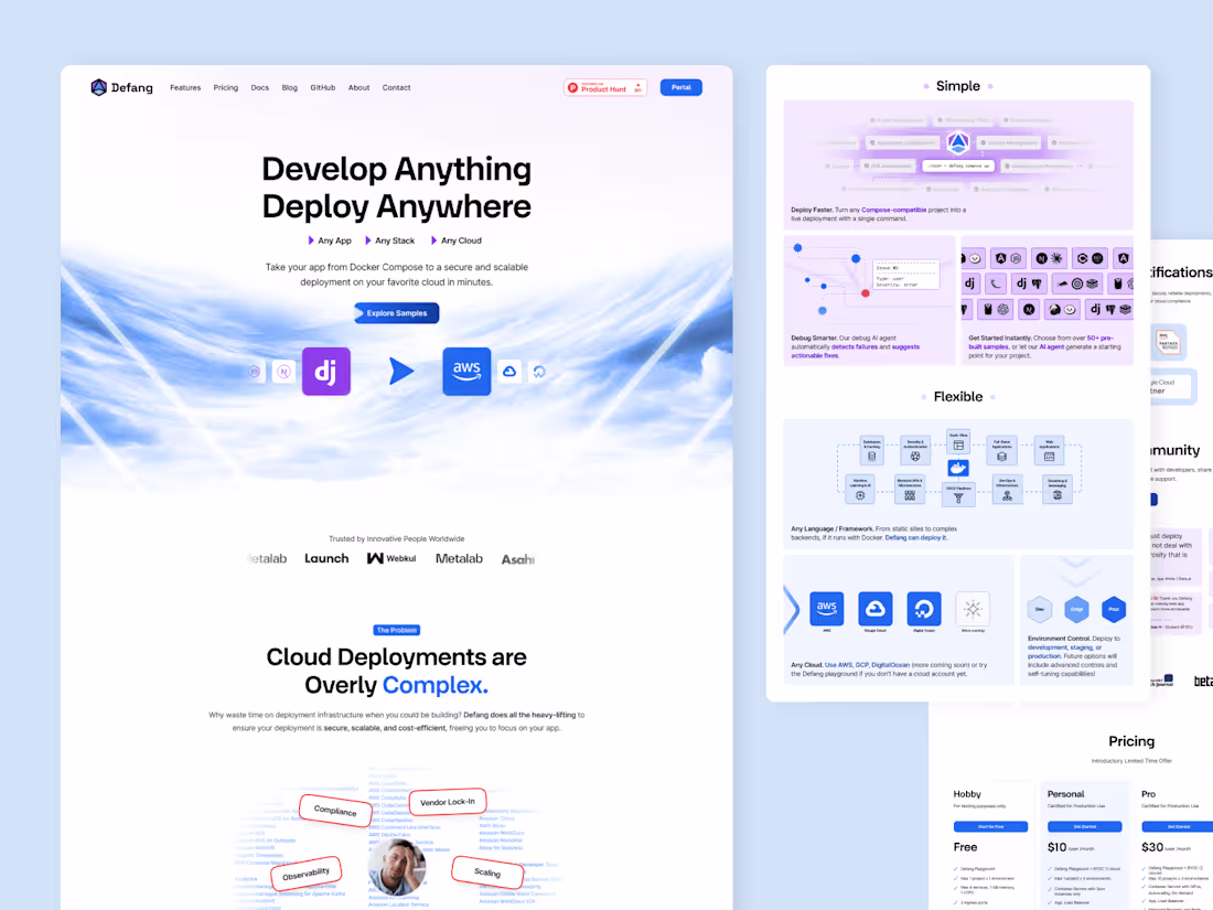 Cover image for Web Design + Brand for Defang.io