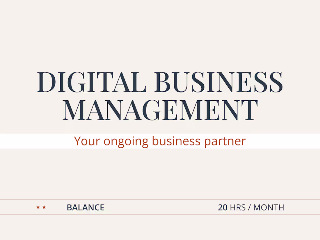 Cover image for Digital Business Management — BALANCE