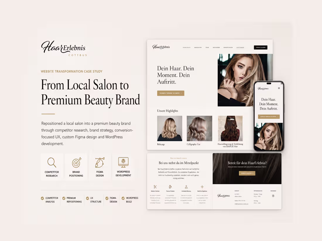 Cover image for HaarErlebnis Cottbus | Website Strategy,