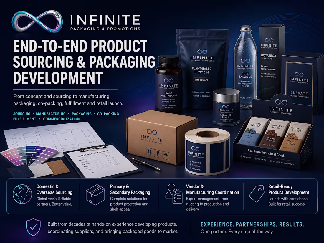 Cover image for End-to-End Product Sourcing & Packaging Development