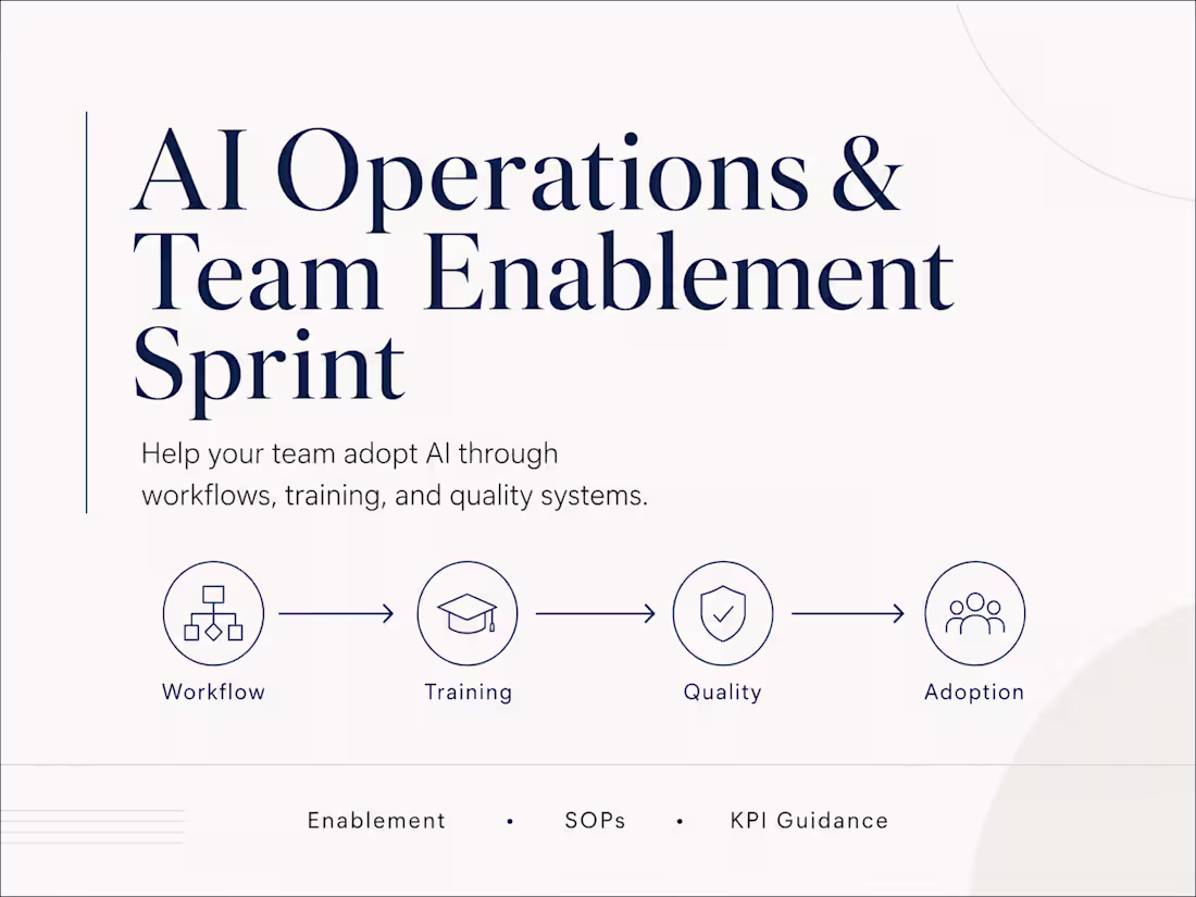 Cover image for AI Operations & Team Enablement Sprint