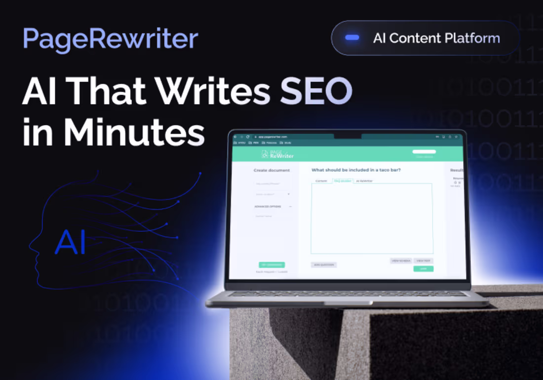 Cover image for The challenge:
Time-consuming SEO content production.
Our