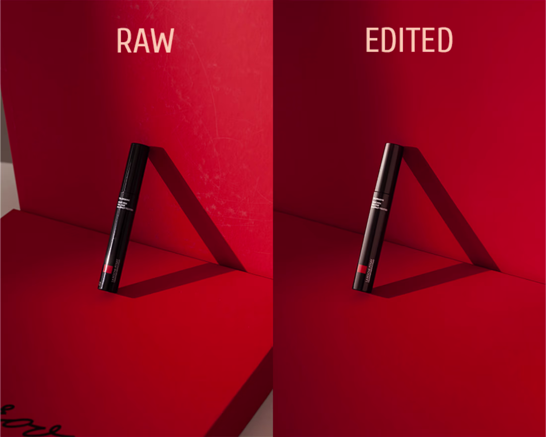 Cover image for High-end mascara product retouching, with