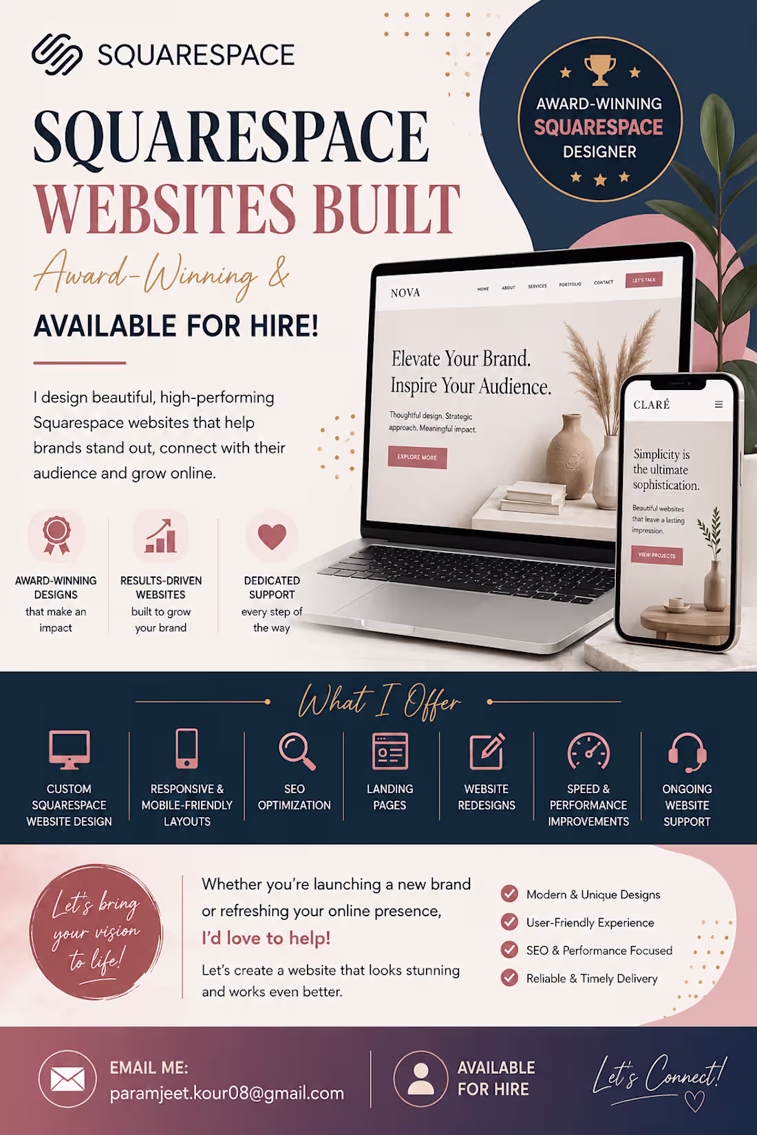 Cover image for Squarespace Website Designer & SEO