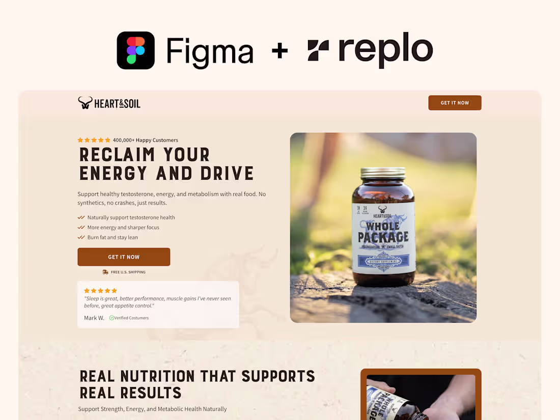 Cover image for Figma + Replo Landing Page Development for Shopify