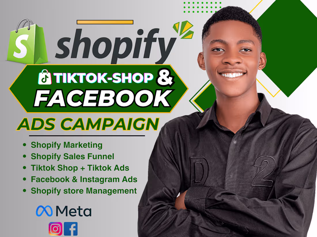 Cover image for  boost shopify sales tiktok shop Meta ads campaign facebook shop