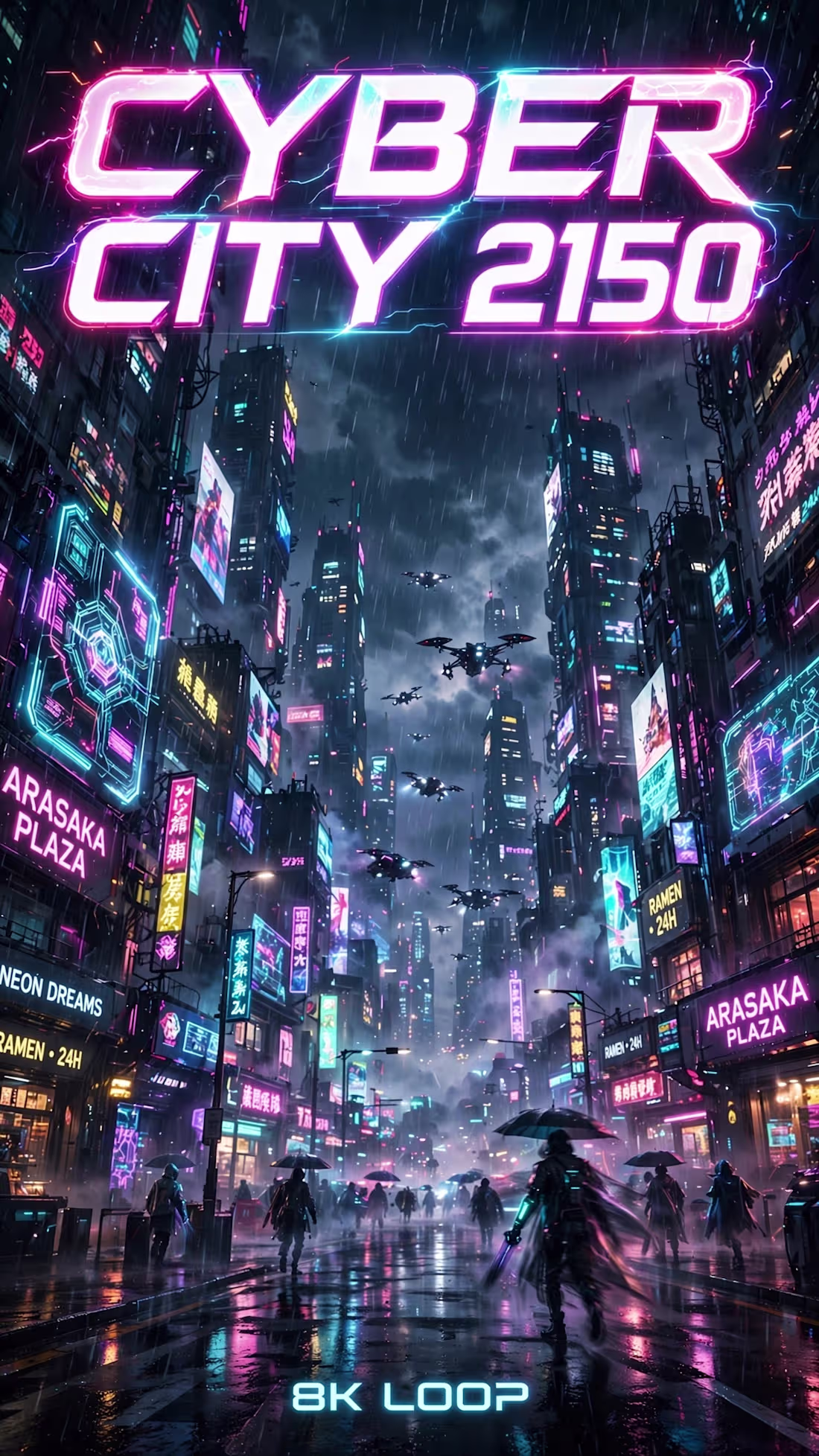 Cover image for 8K cinematic loop of Cyber