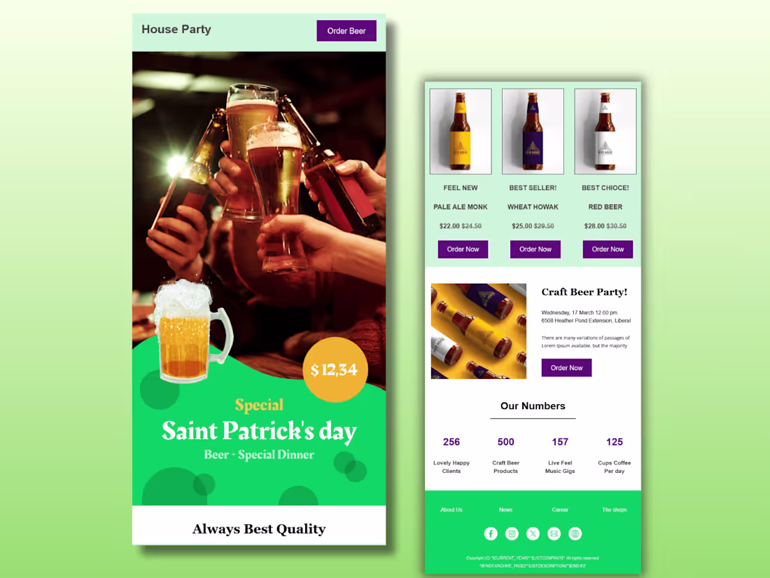 Cover image for Celebrate Saint Patrick's Day with Special Beer & Dinner Deals!