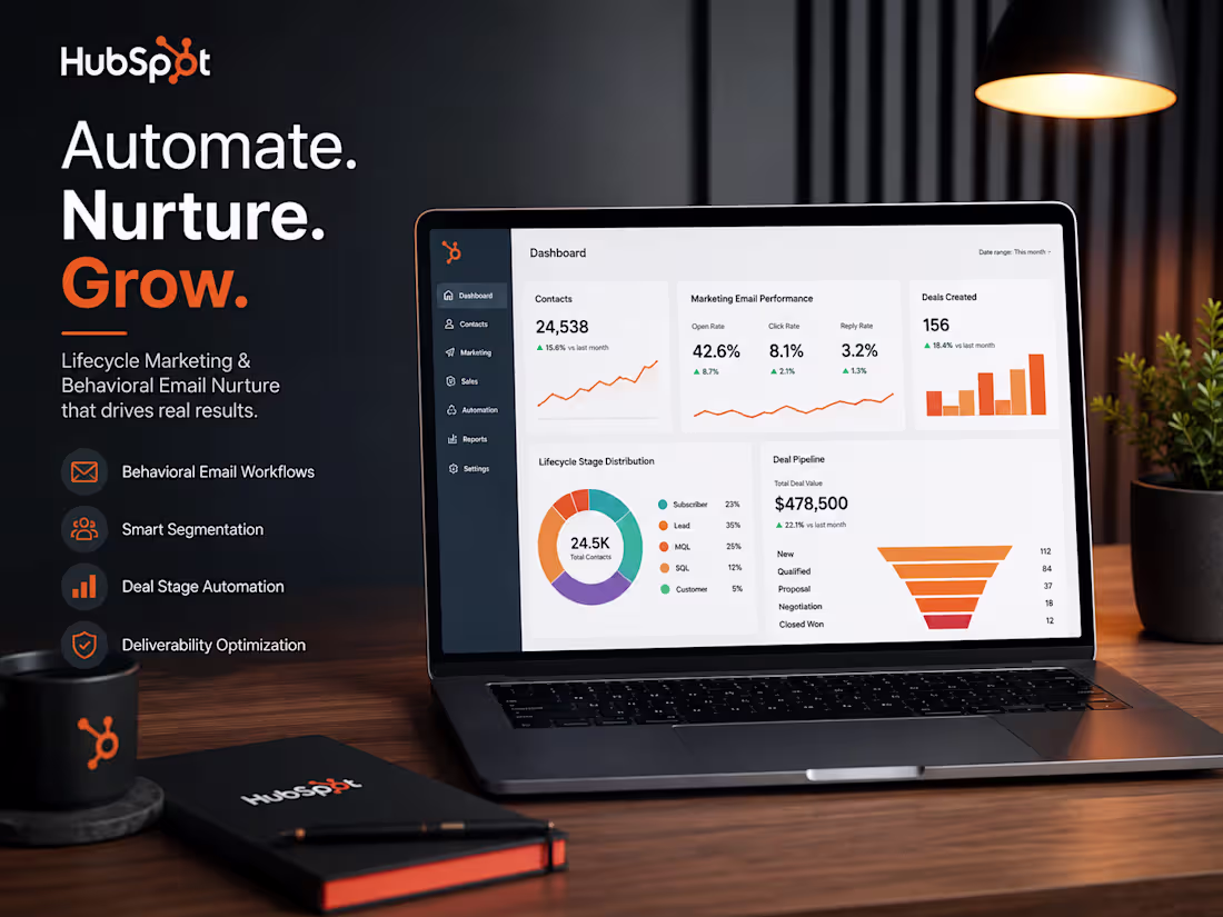 Cover image for HubSpot Lifecycle Marketing & Behavioral Email Nurture Setup