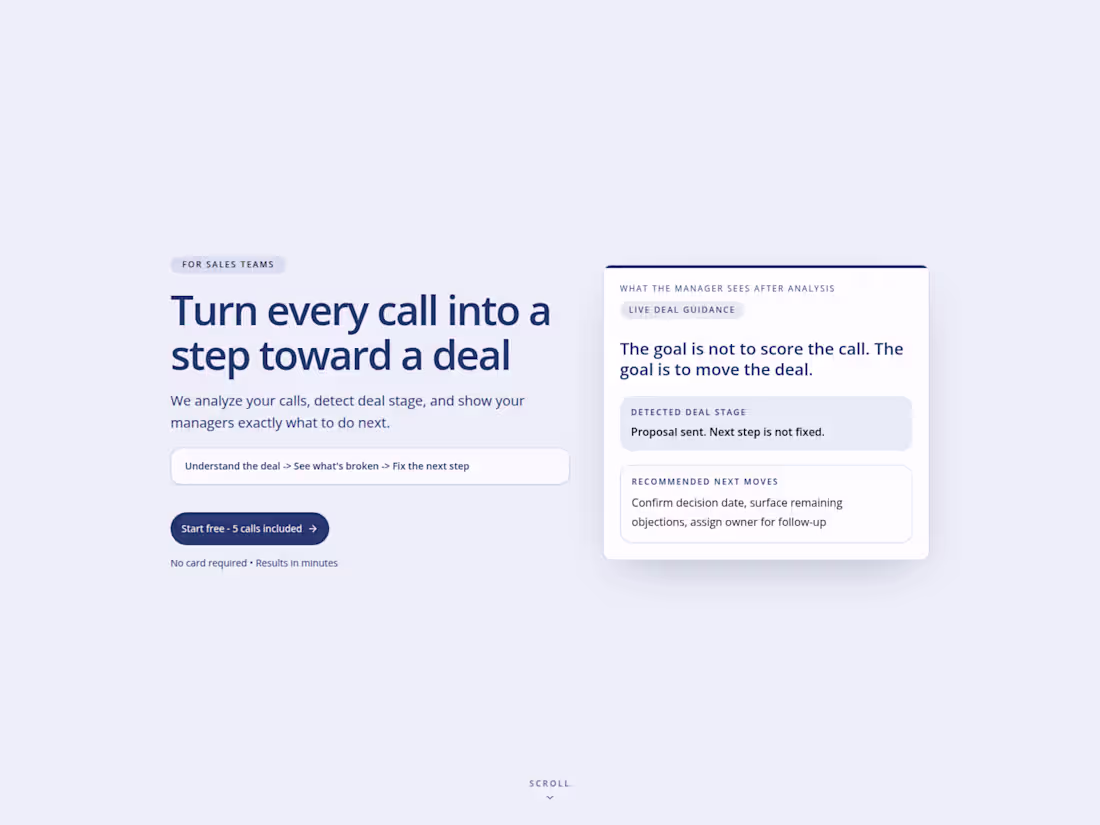 Cover image for Product site for CallToDeal —