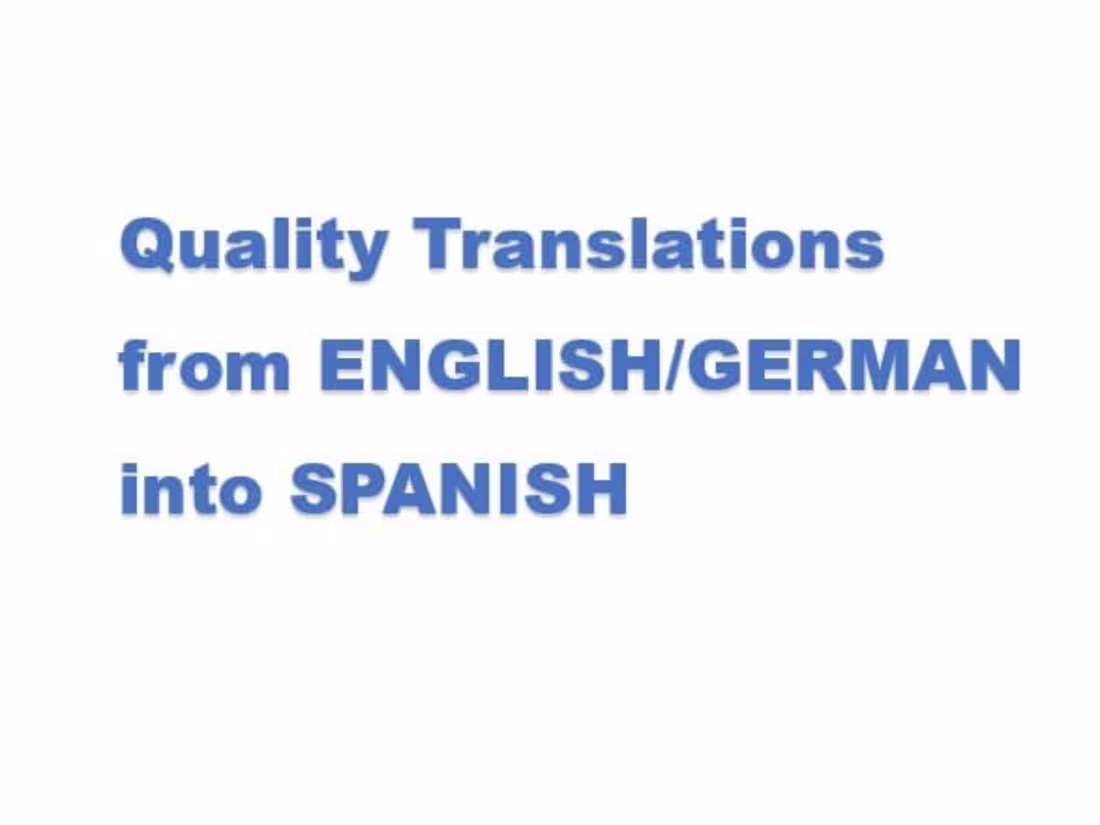 Cover image for Spanish translations by a Spanish Native speaker from Spain