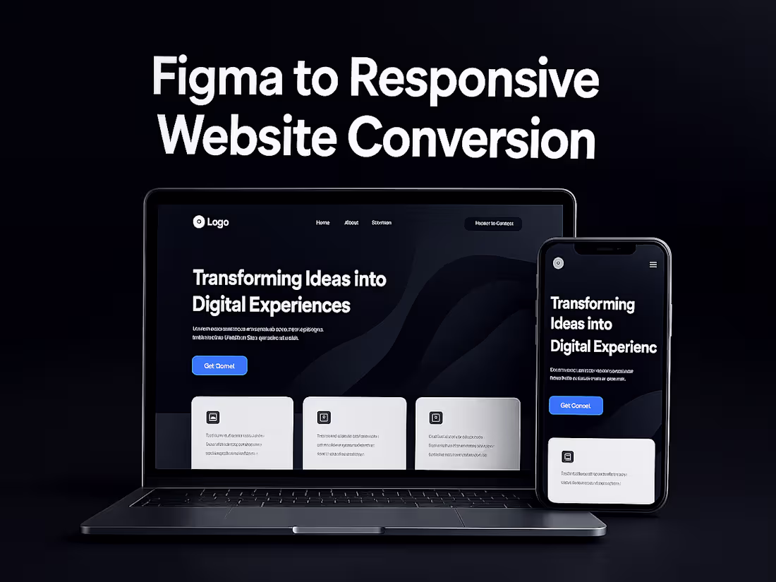 Cover image for Convert Figma/XD/PSD to Responsive Custom Website