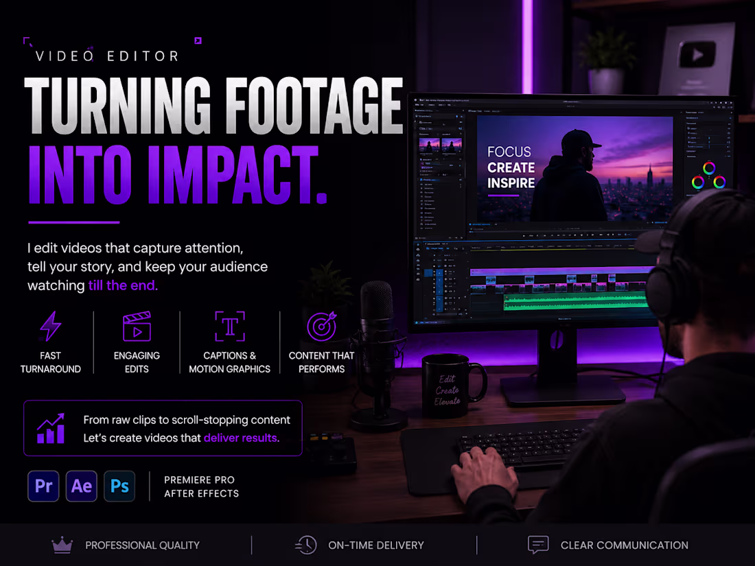 Cover image for Professional Video Editing for Reels, Shorts & TikTok Content
