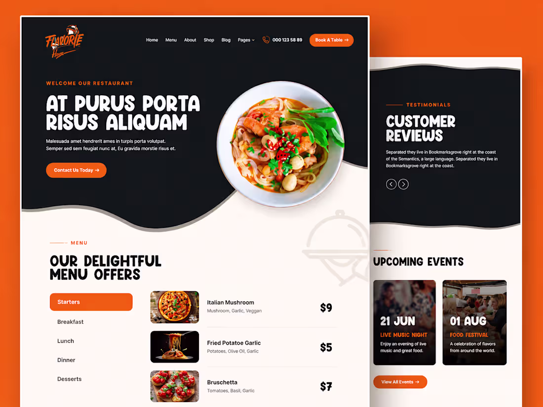 Cover image for Clickfunnel 2.0 Landing Page Design for Flavorie House Resta...
