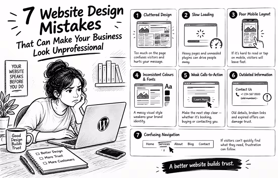 Cover image for 7 Website Design Mistakes That