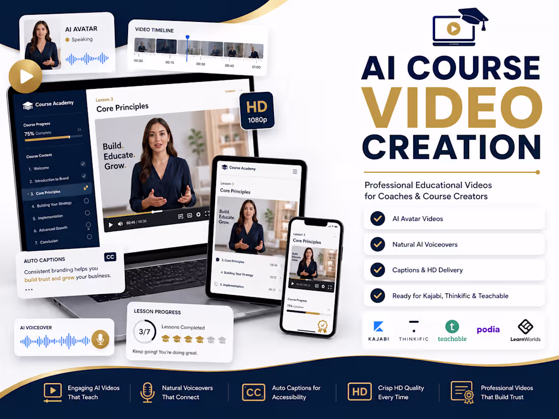 Cover image for AI Course Video Creation for Online Courses