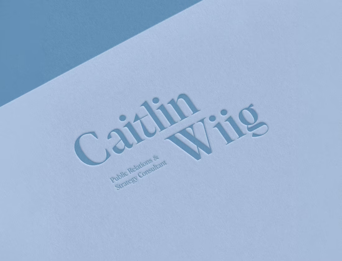 Cover image for Caitlin Wiig • Public Relations & Influencer • Brand Design