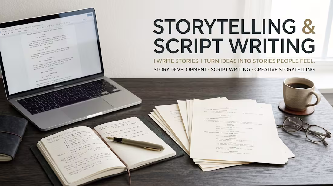 Cover image for Storytelling & Scriptwriting for Brands and Creators