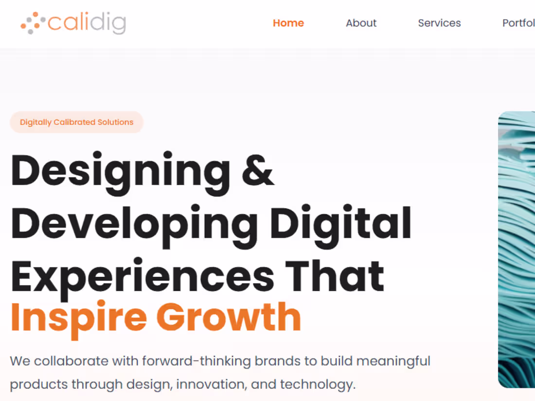 Cover image for Calidig Website Design – Corporate