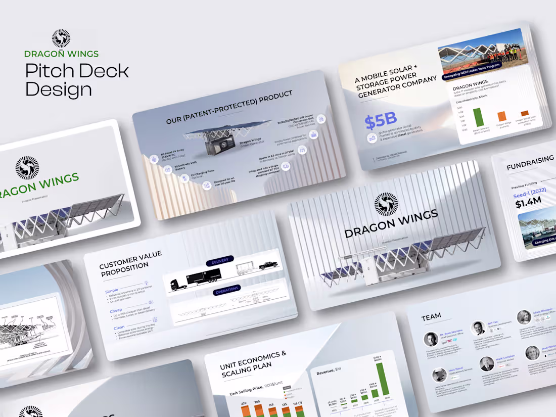 Cover image for Designed an investor pitch deck