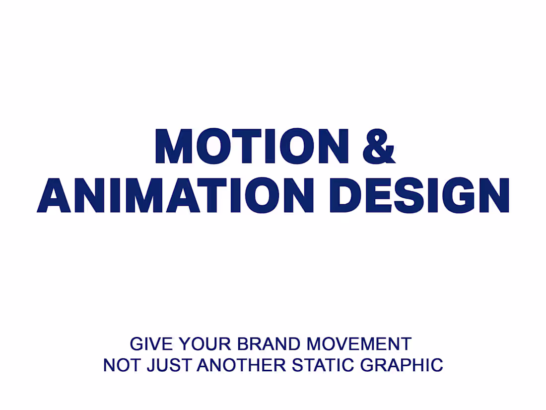Cover image for MOTION & ANIMATION DESIGN