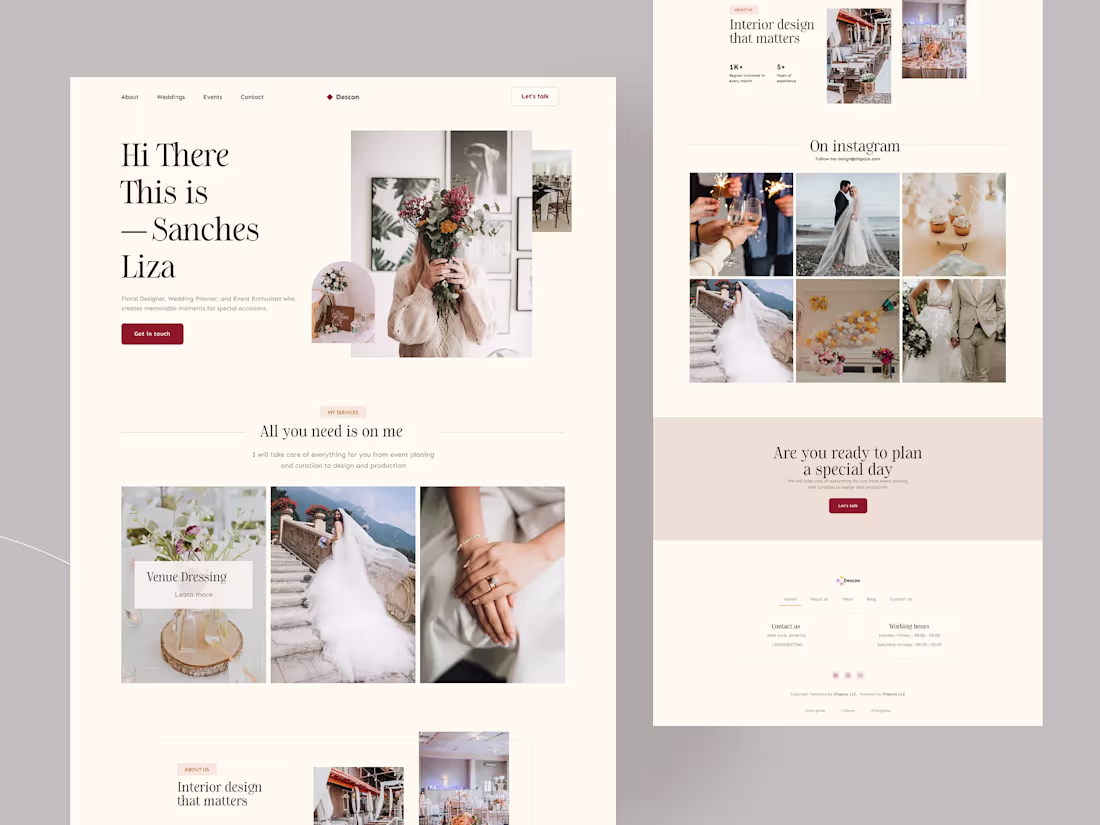 Cover image for A wedding planner website built