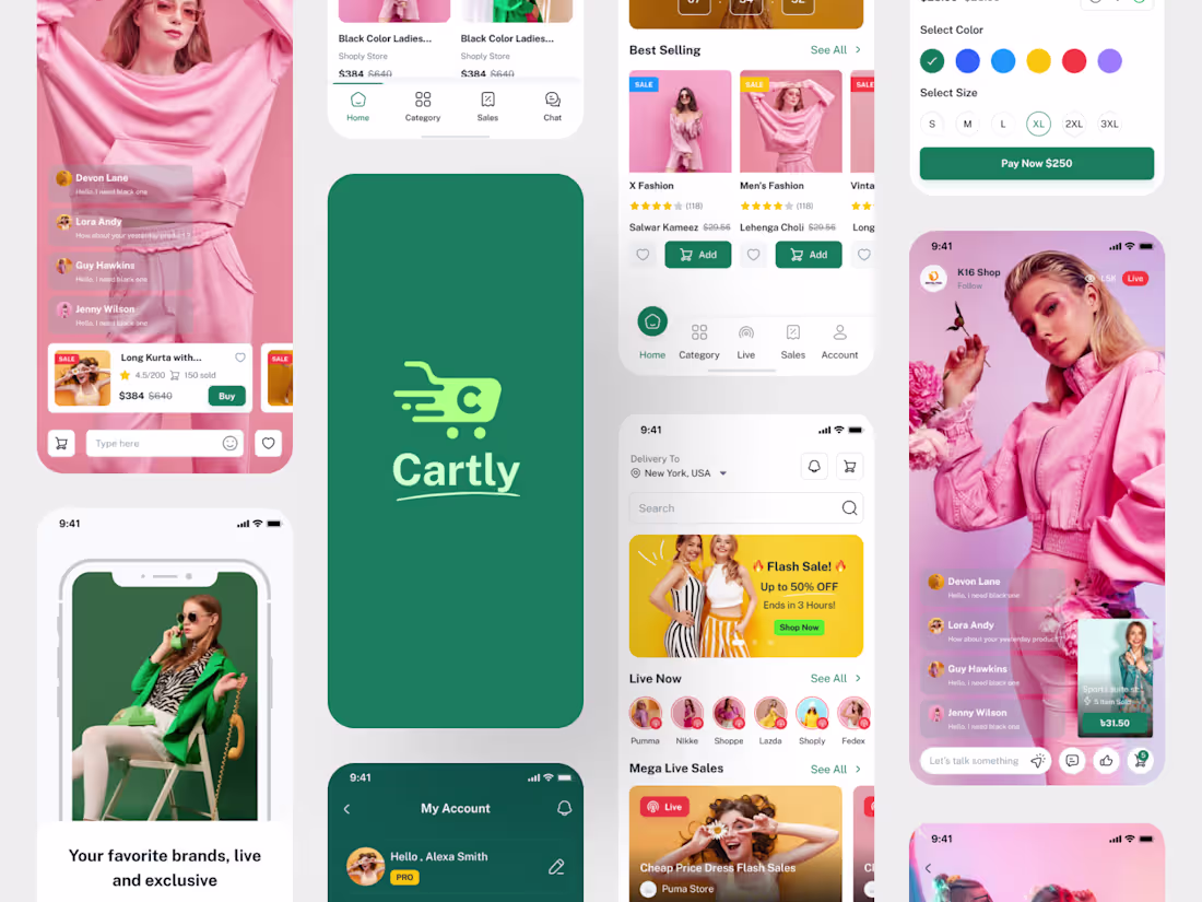 Cover image for Cartly – Live Shopping Mobile App UI Kits