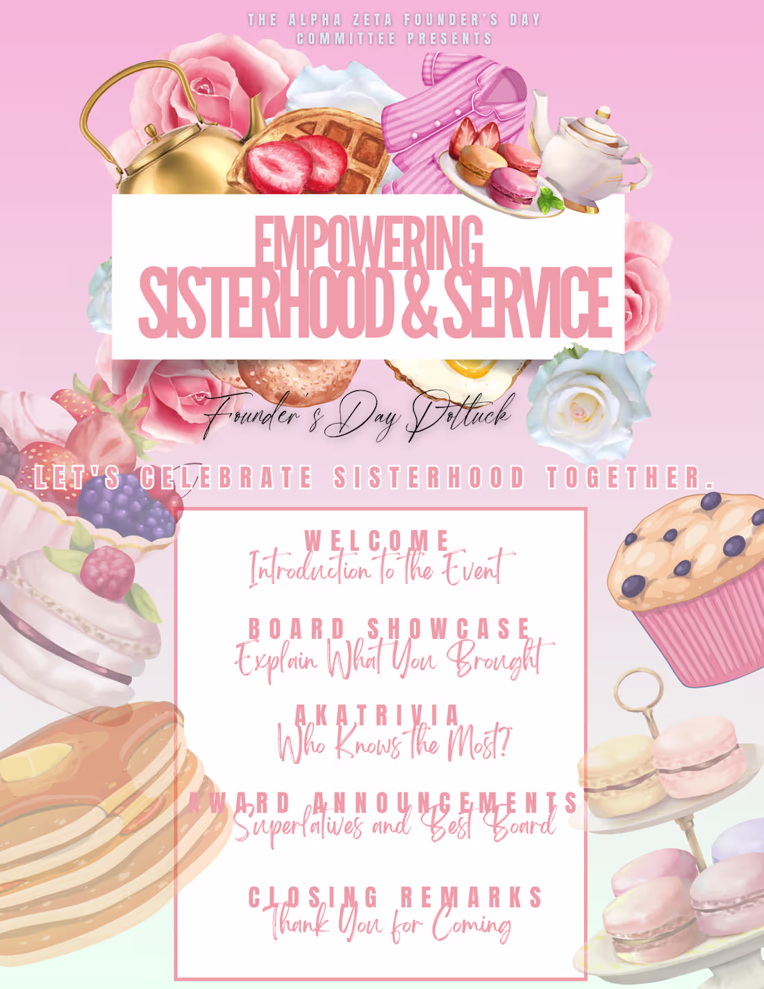 Cover image for Created a full Canva design suite for a sorority Founder’s D...