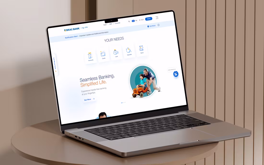 Cover image for Brac Bank Website Design