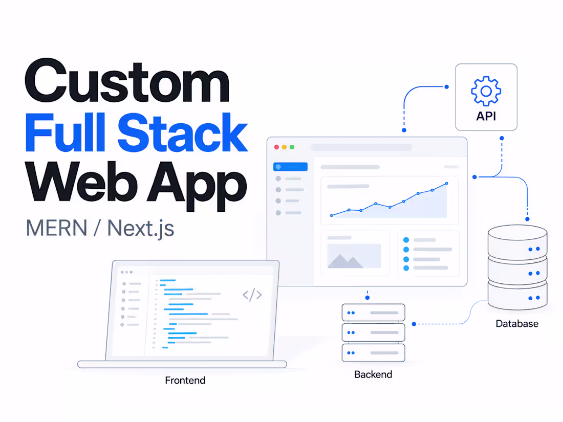 Cover image for Custom Full Stack Web App (MERN / Next.js)