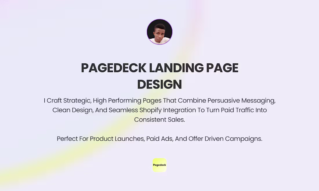Cover image for Pagedeck Landing Page Design