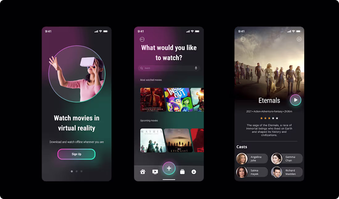 Cover image for virtual reality movie app