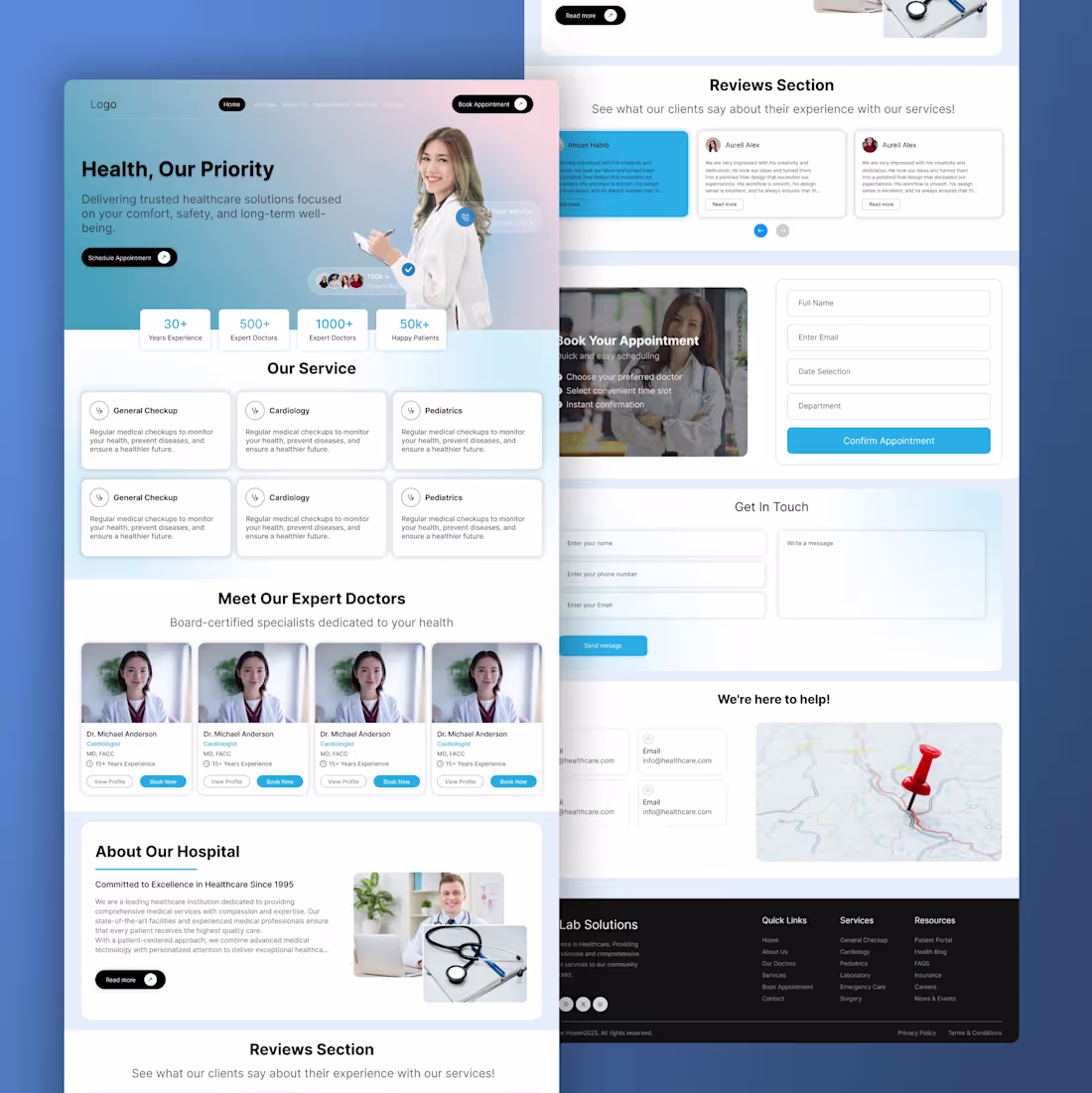 Cover image for Healthcare website design