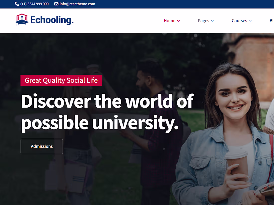 Cover image for Educational Wesbsite Landing Page 💻