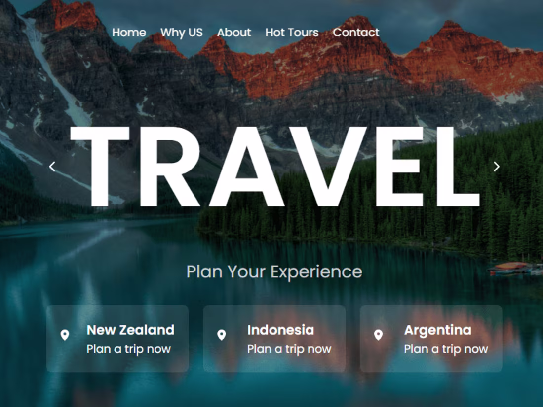 Cover image for Travel Website