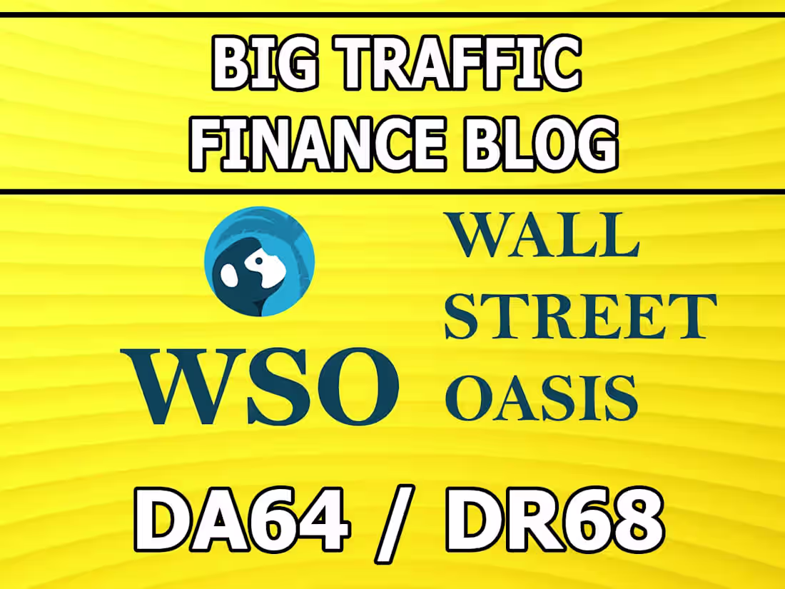 Cover image for Link placement on Wall Street Oasis finance blog 150K traffic