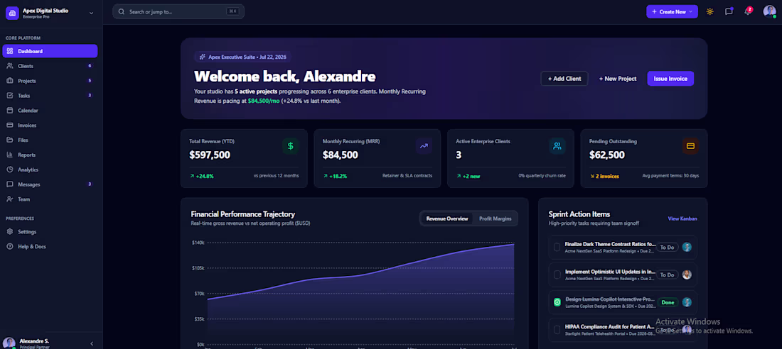 Cover image for Admin Panel for client portal