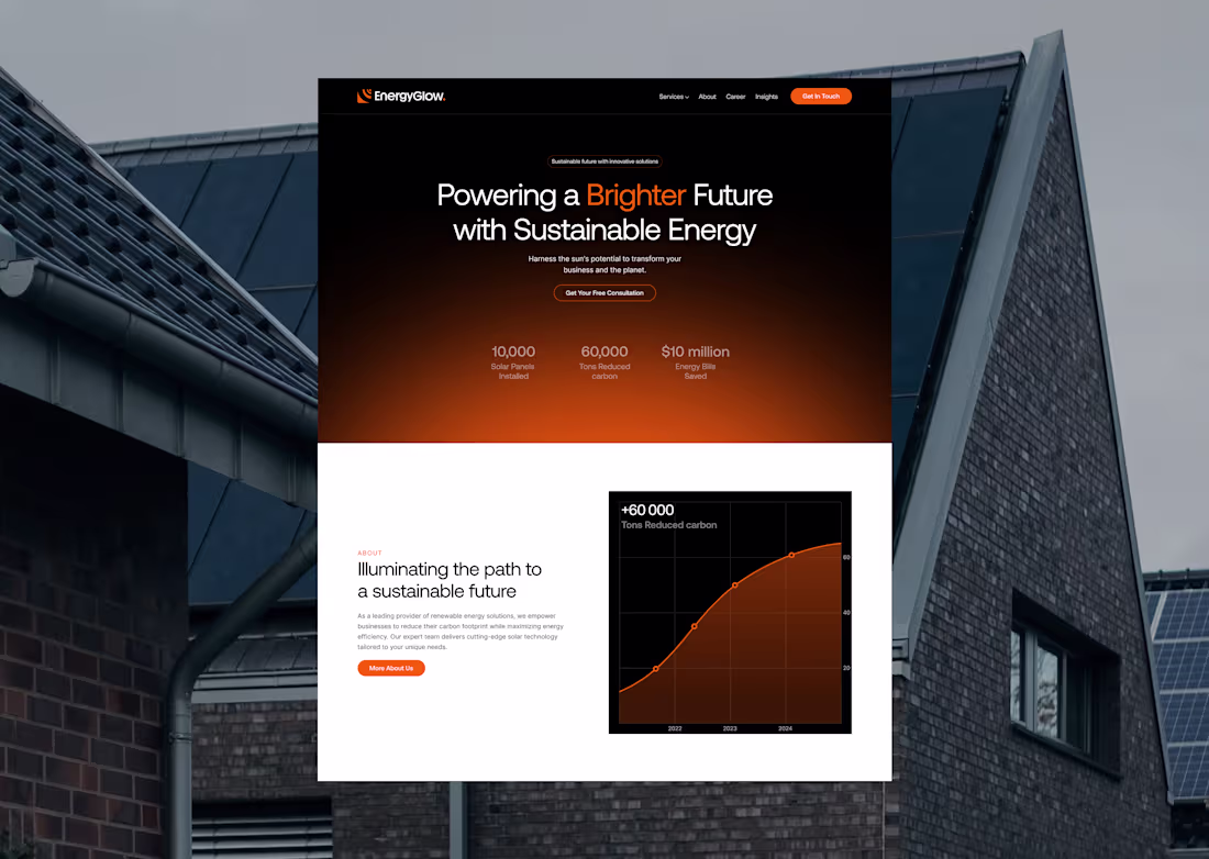 Cover image for EnergyGlow Website Redesign and Development