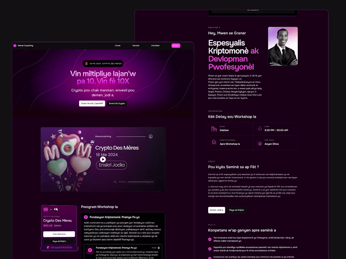 Cover image for Crypto Framer Landing Page