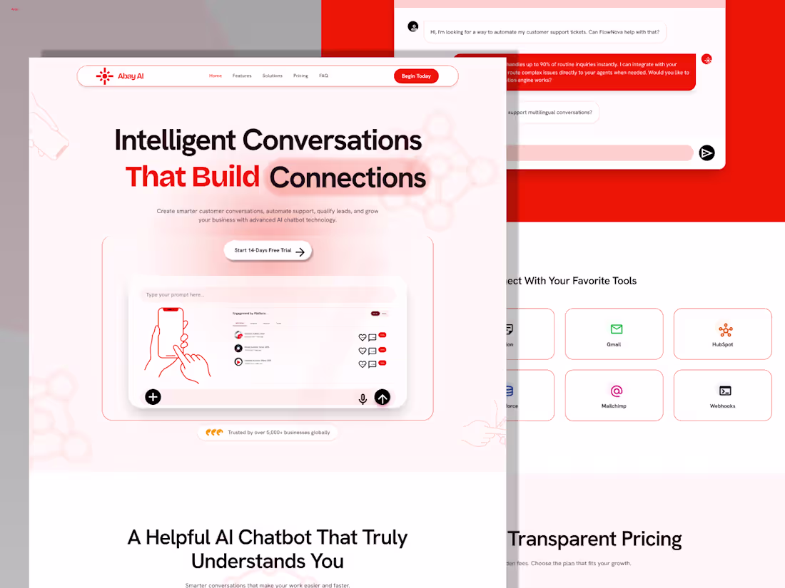 Cover image for  AI Chatbot SaaS Landing