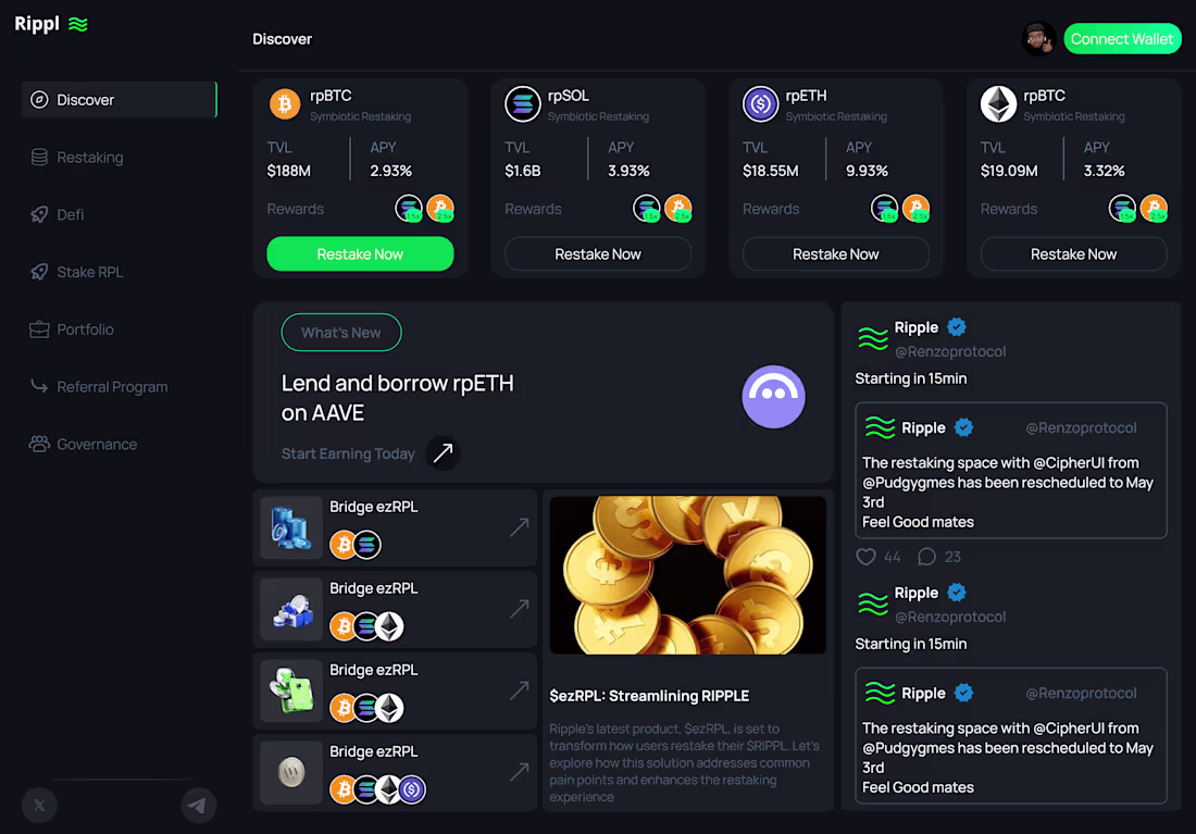 Cover image for Rippl — Web3 Restaking Dashboard