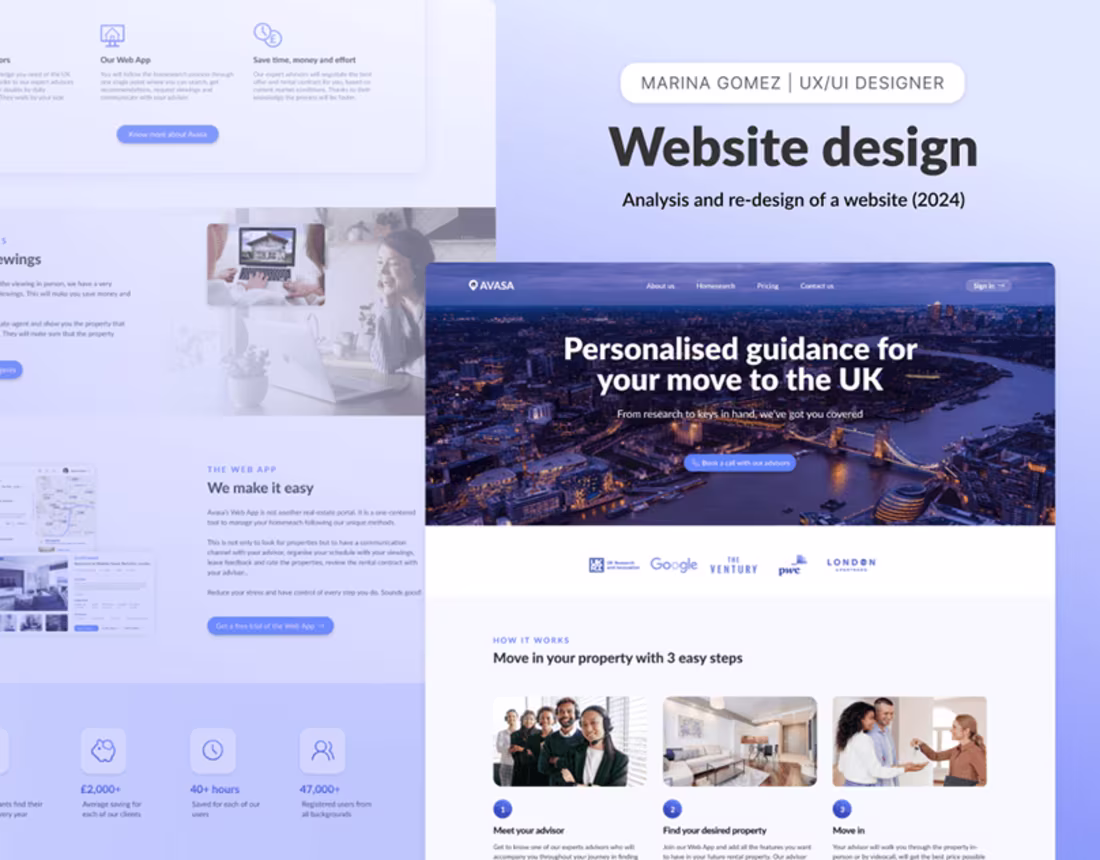 Cover image for UX/UI study case | Website redesign for Avasa AI 