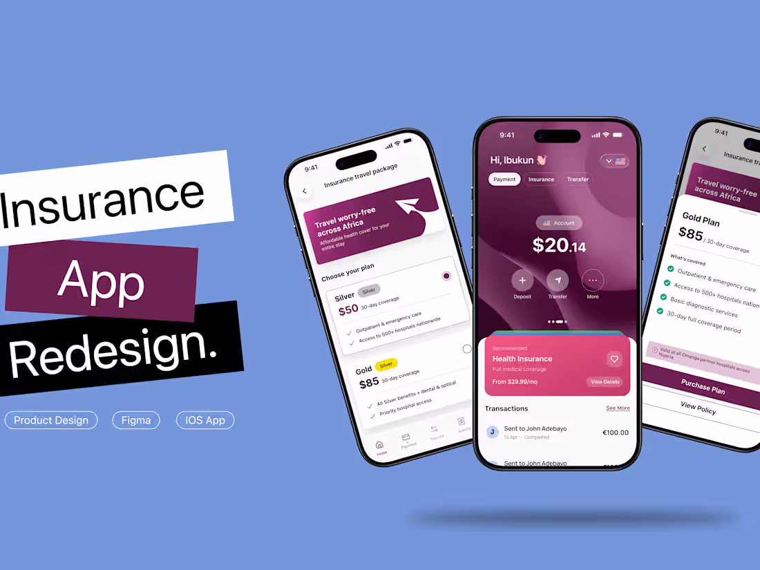 Cover image for  Insurance App — UI/UX Redesign