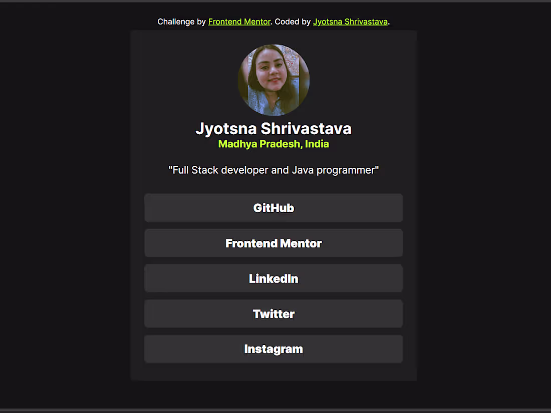 Cover image for Social Links Profile 