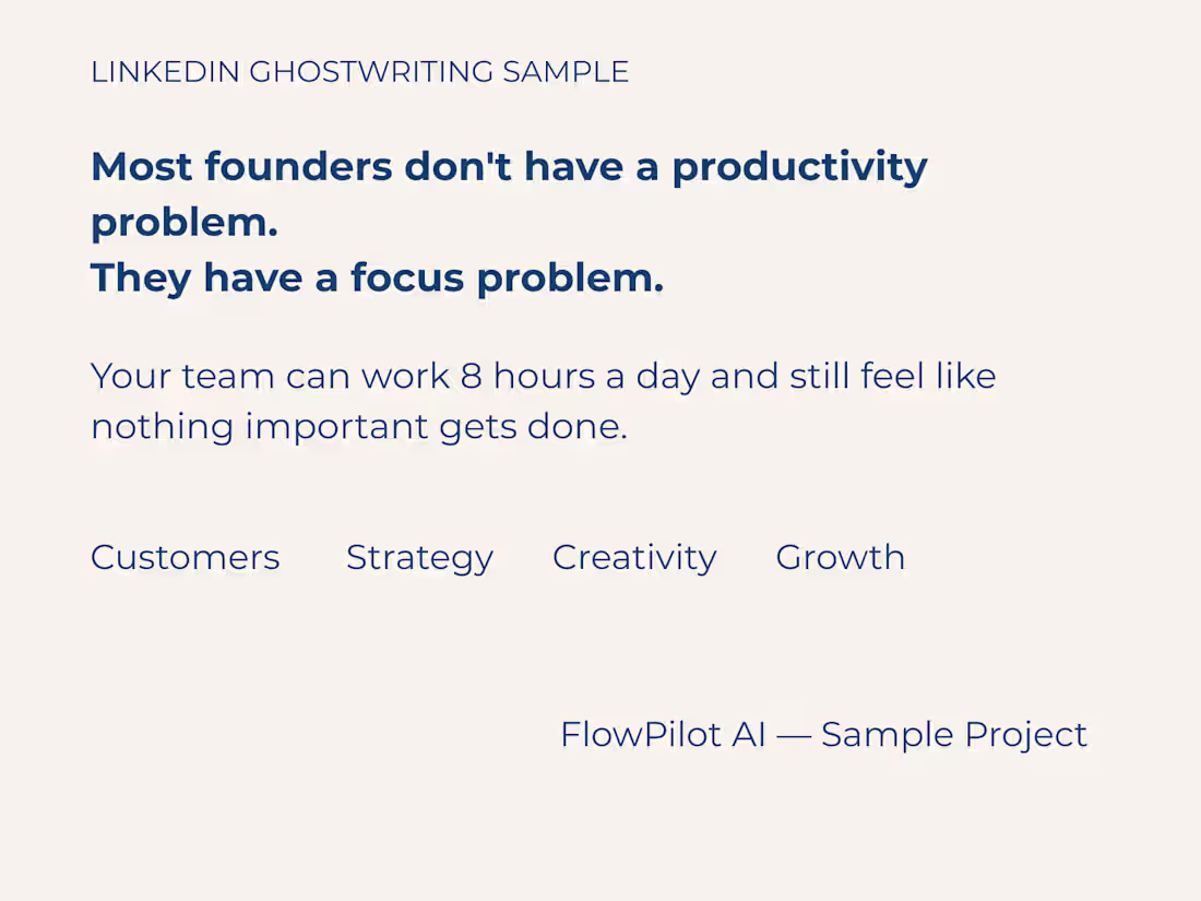 Cover image for LinkedIn Ghostwriting for B2B & SaaS Founders